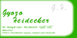 gyozo heidecker business card